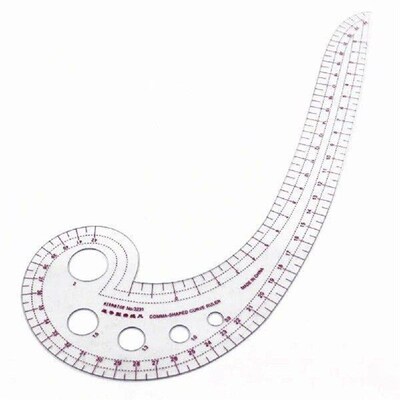 Sewing Tools Plastic Transparent Comma Shaped Curve Ruler