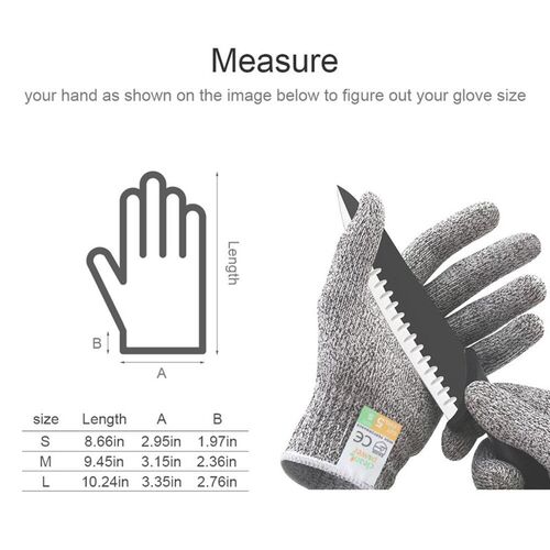 Tools HPPE Cut Resistant Gloves Level 5 Protection High Perf