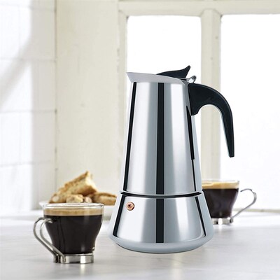 Moka Pot Stainless Steel Coffee Pots Espresso Geyser Coffee