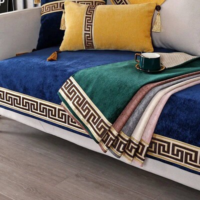 1PCS New Chinese Style Chenille Sofa Cushion Non-Slip High-g