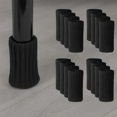 24Pcs Silent Knitted Furniture Legs Sock Anti-Slip Felt Base