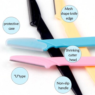 Stainless Steel Eyebrow Razors,Multipurpose Facial Hair Trim
