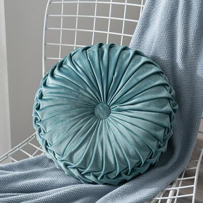 Velvet Pleated Round Floor Cushion Pillow Decorative Sofa新