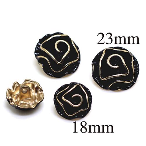 HighEnd Metal Button for Coat Womens Fashion Exquisite 3D Fl