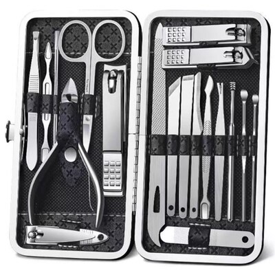 7pcs/set nail clipper kit nail care pedicure scissor tweezer