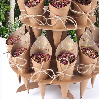 Wedding confetti cones holder support Wedding Decoration Ros