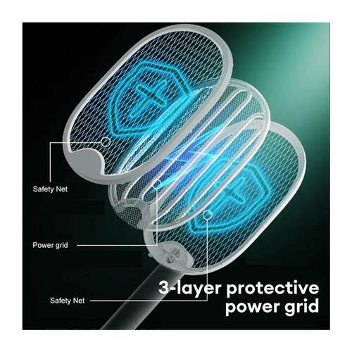 Foldable Electric Mosquito Killer Fly Swatter Trap USB Recha