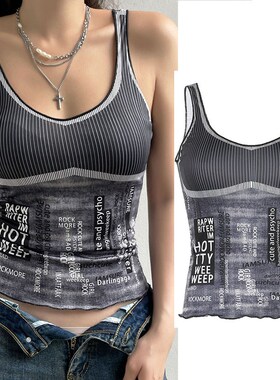 2025 Vintage Clothes Y2k Corset Crop Top Trashy Cyber Baby T