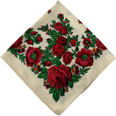 70*70cm Russian National Square Scarf Women Luxury Floral Pr