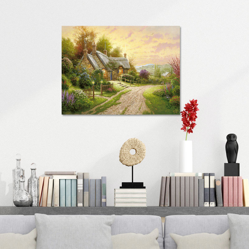 餐厅装饰画田园风格风景无框画走廊过道门厅酒店楼梯墙画客厅挂画,家居饰品,现代装饰画,淘宝优惠券,粉丝福利购,淘宝优惠卷