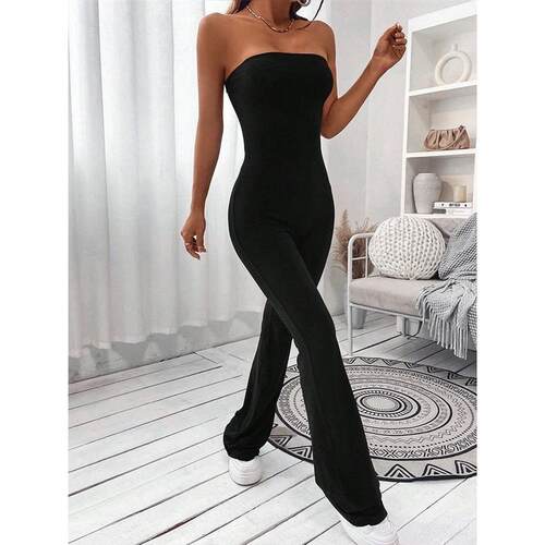 Womens Corseted Jumpsuit Simple solid colour Slim models Hi