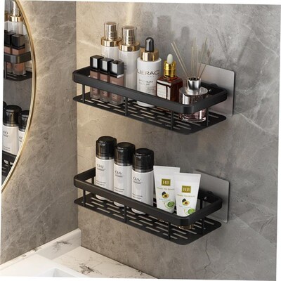Bathroom shelf wall hanging toilet shower room storage rack