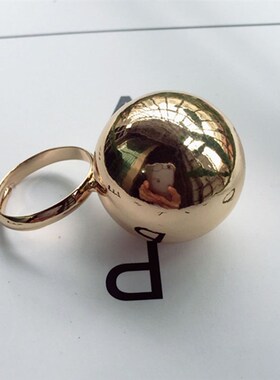 Stylish Fashionable Large Metal Ball Ring Adjustable Opening