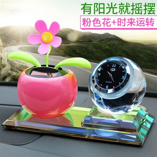 汽车车载时钟摆件车用夜光电子表车内钟表时间表钟石英表温度计