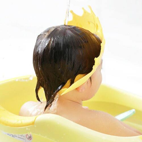 Adjustable Baby Swim Cap Bath Shampoo Eye Protection Head Sh