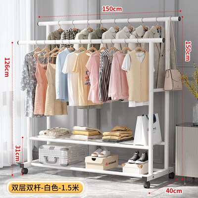 Simple Bedroom Hanger Clothes Rack for Balcony Dorm HomeSimp