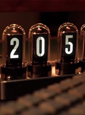 Marvel  IPS彩屏拟辉光管数字时钟 科幻感桌面灯 Geek极客玩具