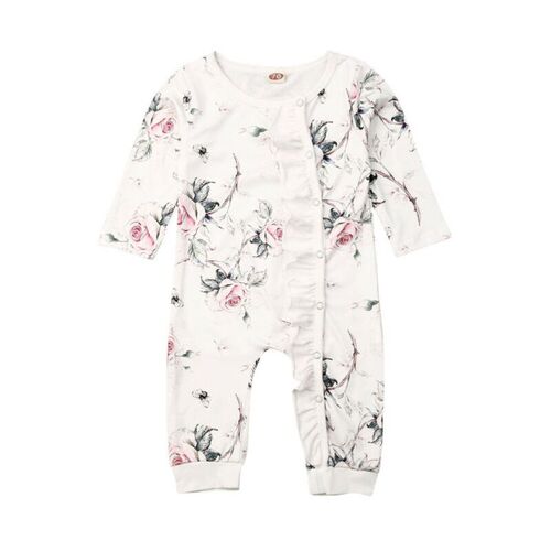 Citgeett Spring Autumn Newborn Baby Girl Cotton Flower Print