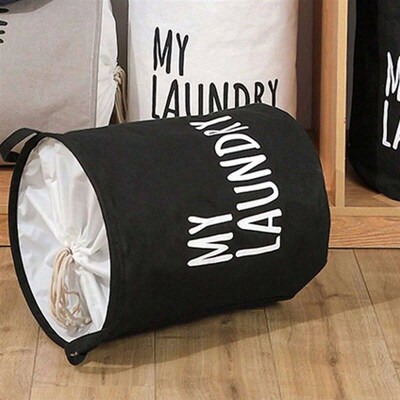 1Pc-Foldable Drawstring Laundry Large Capacity Waterproof Cl