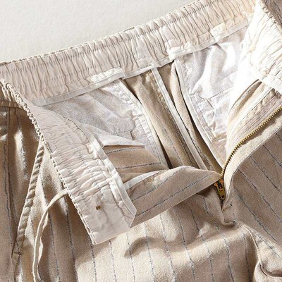 Summer New Mens Stripe Wie Leg Casual Pants Mens Harlan Co