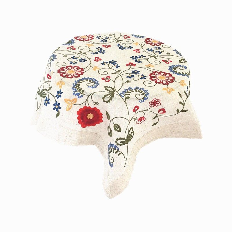 田园风彩色立体花瓣刺绣花草长方形欧式桌旗多用巾茶几餐桌布布艺,居家布艺,桌布,淘宝优惠券,粉丝福利购,淘宝优惠卷