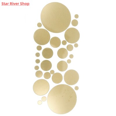 30Pcs 3D Mirror Round Removable Self Adhesive Wall Sticker W