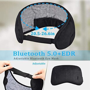 Sleeping Sleep Headphones Mask Blue Eye Bluetooth