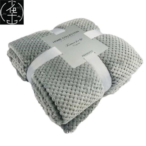 Flannel Fleece Sofa Throw Soft Travel Blanket Warm Bedspread