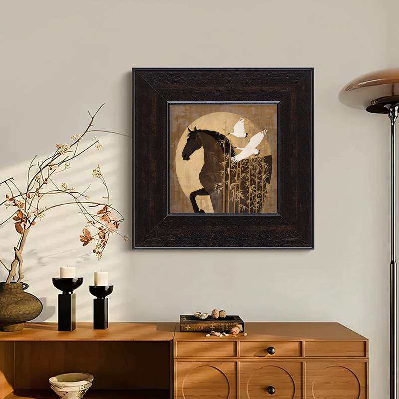 马到成功中古风客厅骏马图装饰画法式南洋复古餐厅卧室玄关柜挂画,3C数码配件,其它配件,淘宝优惠券,粉丝福利购,淘宝优惠卷