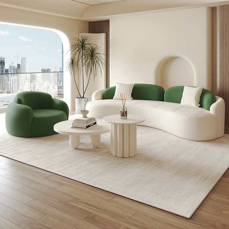 奶油风小户型客厅沙发桌椅组合休息区现代简约酒店三人位布艺沙发,3C数码配件,其它配件,淘宝优惠券,粉丝福利购,淘宝优惠卷