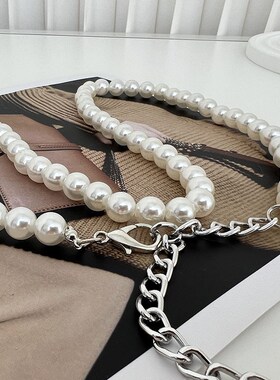 White Pearl Waist Chain Womens Skirt Sweater South Korea Al
