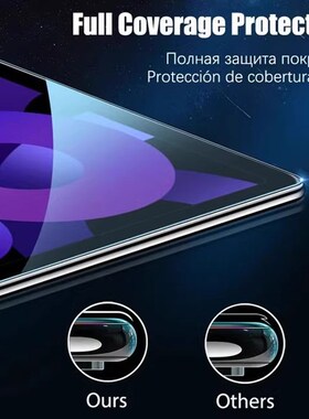 2pcs Tempered Glass适用于iPad9/8/7 10.2 ipad pro11 12.9 Air4