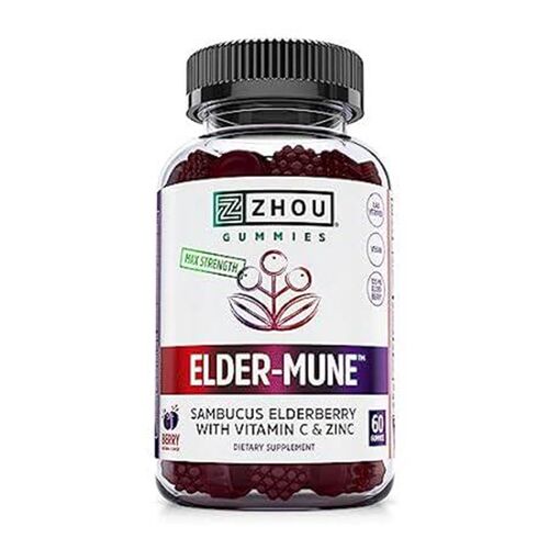 Zhou Nutrition Elder-Mune Sambucus Elderberry Gummies wit