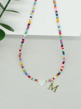 Boho Handmade Diy Colorful Beaded Choker Women Stainless Ste