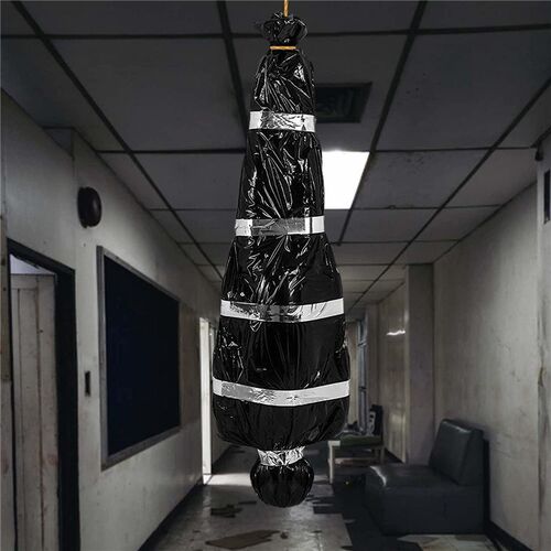 Realistic Scary Hanging Fake Corpse Dead Body In A Bag Infla