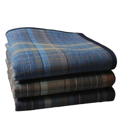 4pcs/lot Dark Plaid Handkerchief Cotton Handkerchief Classic