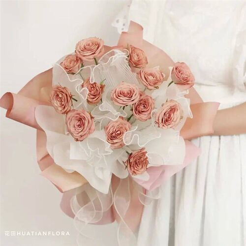 Pearl-edged bouquet wrapping paper, mesh flower wrapping pap