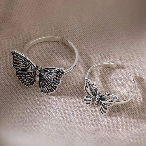 New Punk Rings Hollow Butterfly Ring For Women Girls Super F