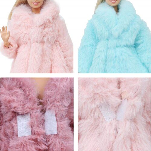 Barbies Dress 2 Pcs/Set (Free Shipping)=1 Plush Coat + 1 Hig