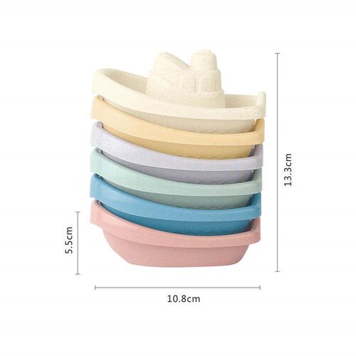 Baby Bath Toys Stacking Boat Toys Colorful Early Eduion I