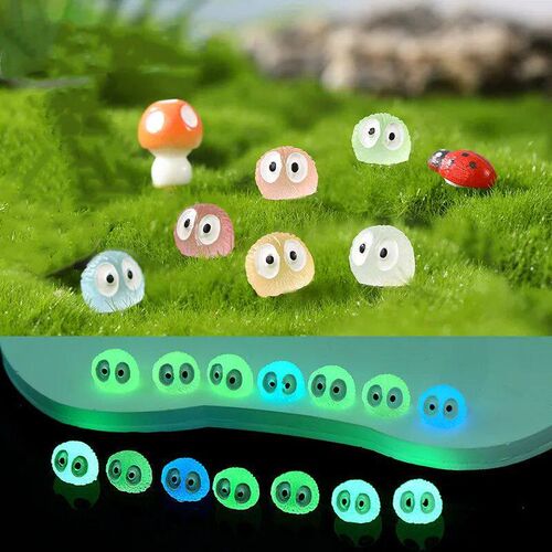 20Pcs Luminous Briquettes Elfs Black Ball Sprite Duck Figuri