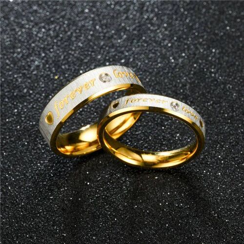 Ring fashion new double bevel sand face with  pair ring men