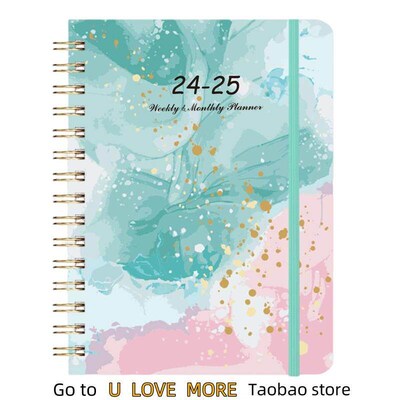 2025 Weekly Monthly Planner Agenda A5 Notebook Diary Notepad