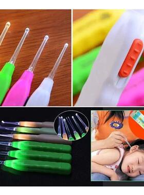 Cartoon LED Light Ear Pick Cleaner Spoon Flashlight Earwax R