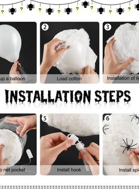 Halloween Hanging Spider Egg Sacs with Lights, Realistic Spi