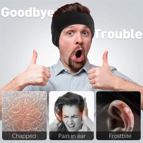 Winter Fleece Ear Warmers Muffs Headband for Men Women Ski