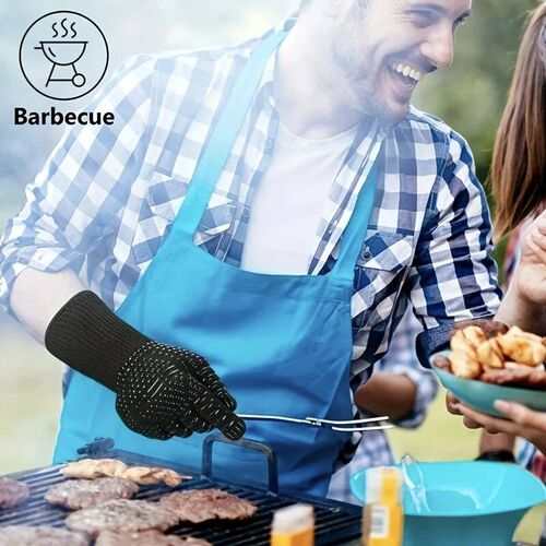 One Piece BBQ Gloves High Temperature Resistance Oven Mitts