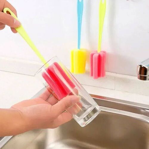 Long Handle Baby Bottle Brush Soft Sponge Brush Water Bottle