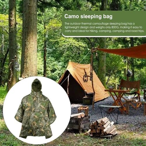 Outdoor Camping Cape Sleeping Bag Winter Wearable Cloak Blan