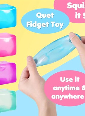 Squishy Ice Cube Fidget Toy Square Shape Squishy Sss Ball Sq